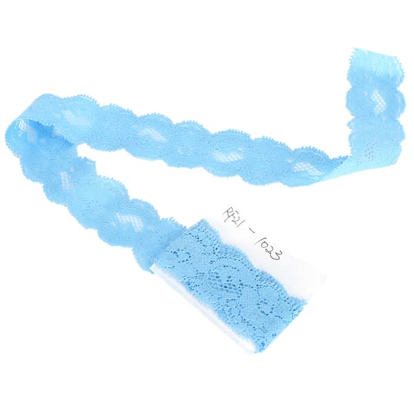 Wave Lace Ribbon Decorate Design Clothes DIY Crafts 10 Yard 3cm Width Sky Blue