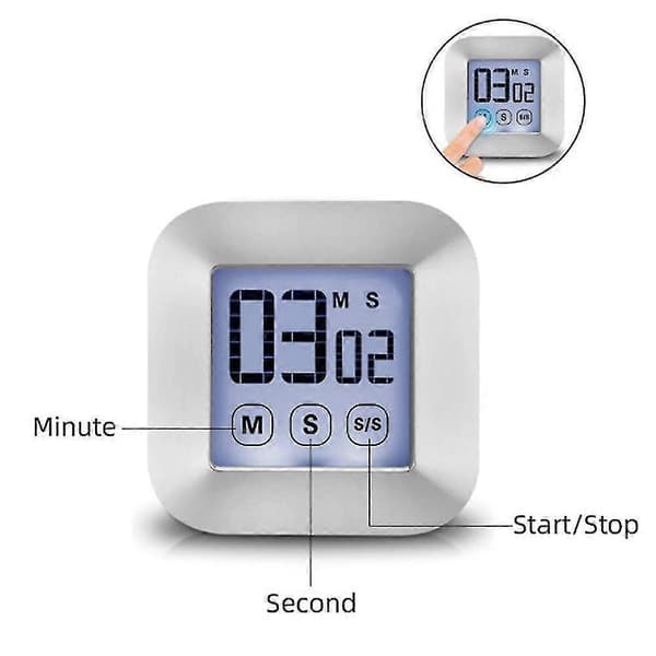 Køkkentimer, Digital Køkkentimer Magnetisk Med LED-Display