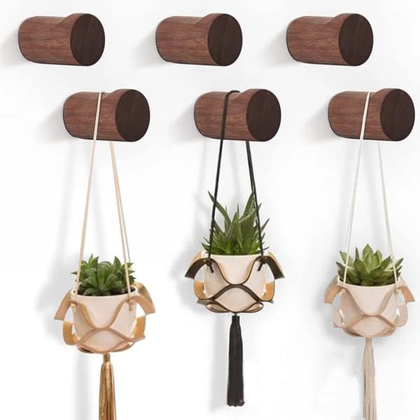 pieces - 3.5*3.5*5 cm - hook - wooden wall hooks - wall-mounted wooden hooks - sturdy coat hook - decorative towel hook