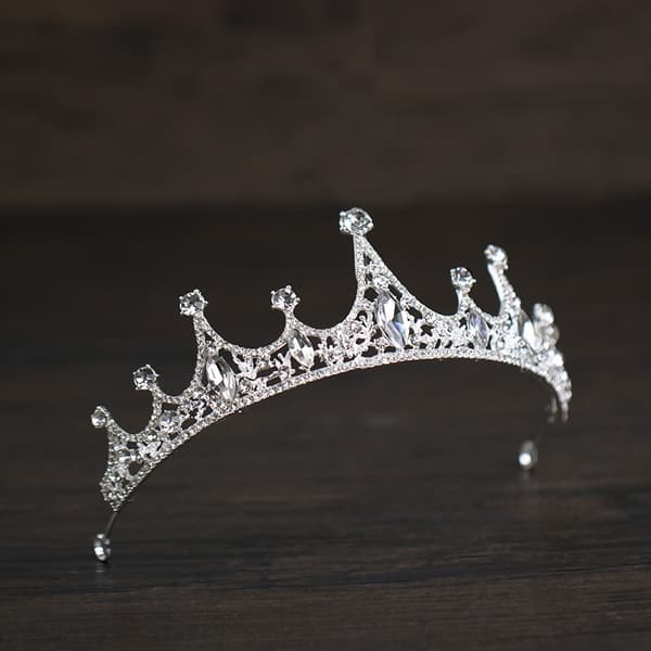 2-delad Krona Tiara Prinsessa Flickor Krona Barnkalas H