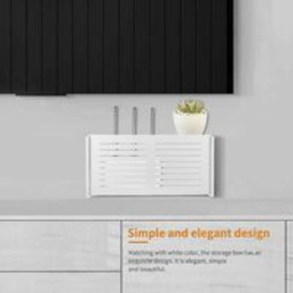 Wireless Router Storage Box Wall Shelf Home Decor Compatible with Costbuy