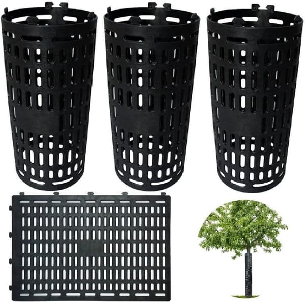 Pieces Tree Guard Black - Protective Tree Guard - Mesh Plant Protector Tree Tube for Seedlings, Plants, Expandable Weatherproof