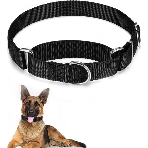 1pcs (M)Leak Proof Martingale Dog Collar Black Martingale Collar