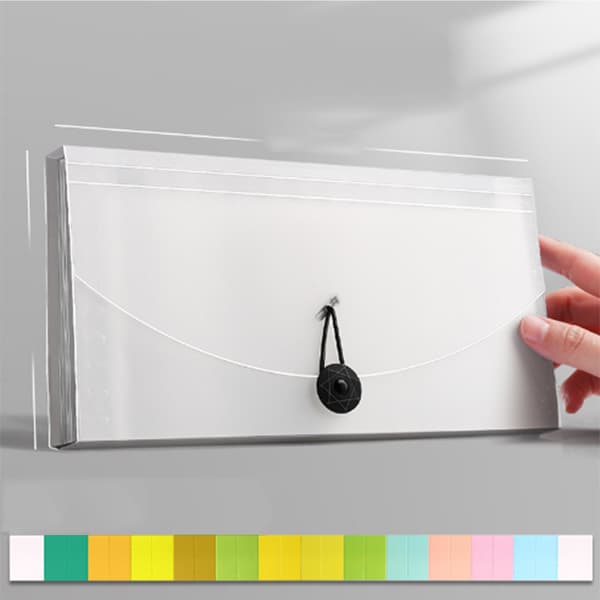 Expanding Folder 13 Pockets Professional Waterproof Document Folder for VAT Invoices Receipts Transparent