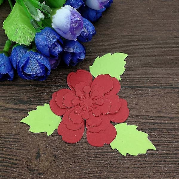 Håndverksform for gratulasjonskortlaging med blomstermønster
