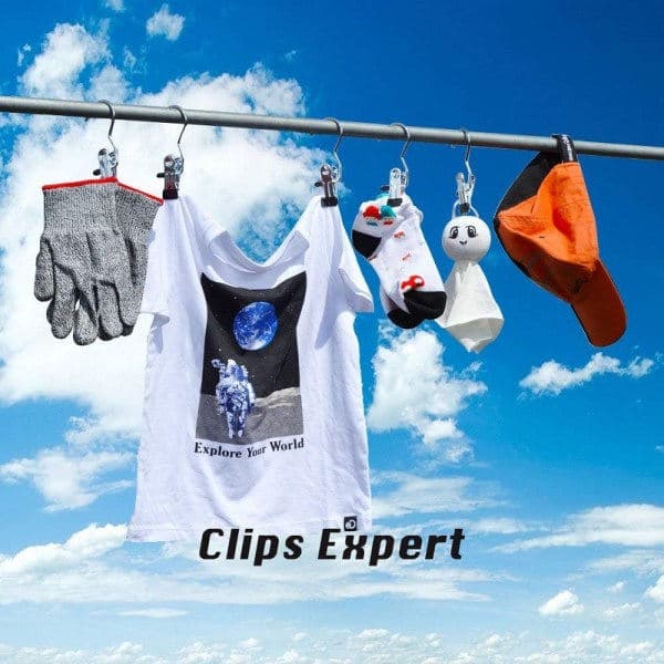 Koukku klipsillä Ruostumaton teräs 10 kpl