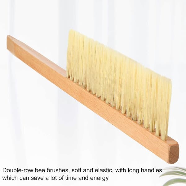 3-pack Bee Brush Wooden Handle, Bristle Bee Brush, Bee Brush Tool with Wooden Handle