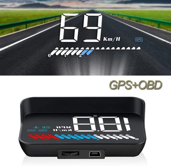 Bil HUD Head Up Display OBD2 & HUD GPS Display, 3.5 tum Head Up