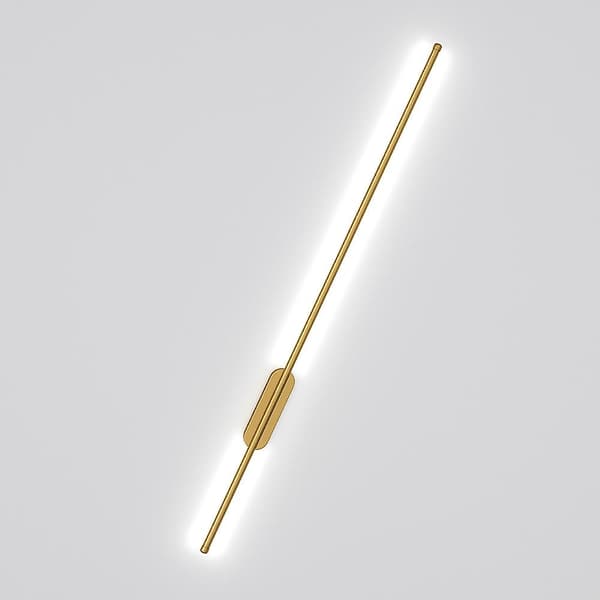 Minimalistisk lineær LED-væglampe i guld, hvidt lys 100 cm