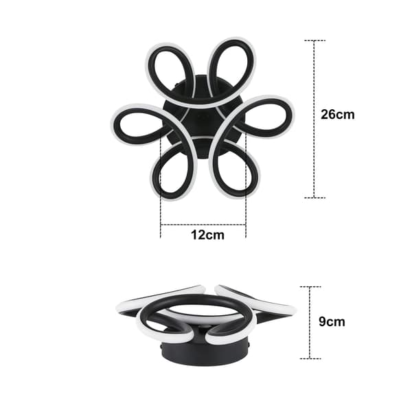 Ceiling lamp LED ceiling light black small hallway lamp 30W kitchen lamp modern warm white bedroom lamp 3000K geometry design lamp