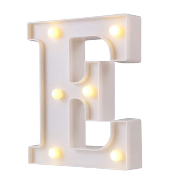ZHOUBA LED Bokstavlampe Bryterdesign Vanntett Alfabet Bokstav Nattlys for Festklubb Bar E E E E