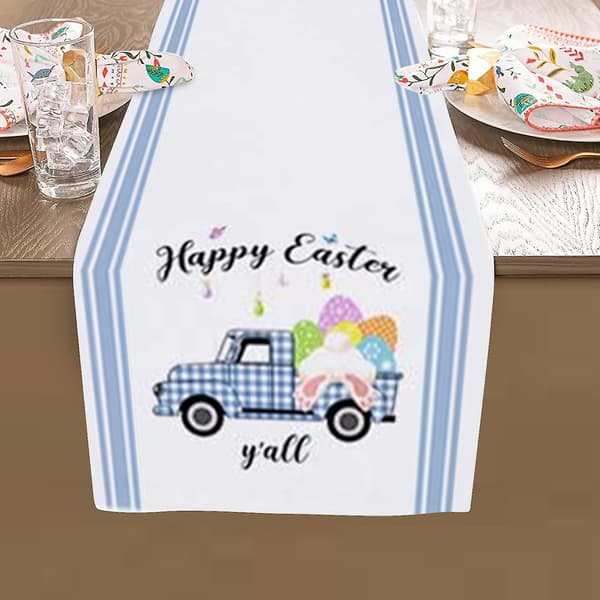 Easter Bunny Table Runner Easter Holiday Kitchen Dining Table Runner For Home Q