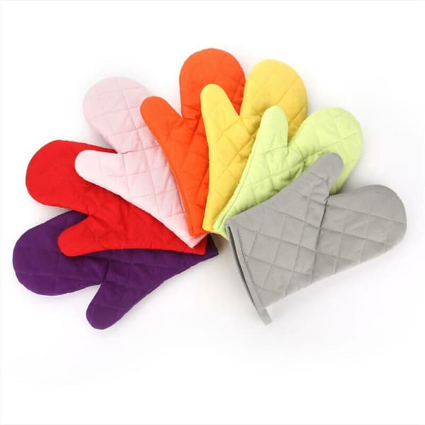 Heat Resistant Oven Mitts Microwave Gloves for Cooking Baking Grilling 1 Pair Red