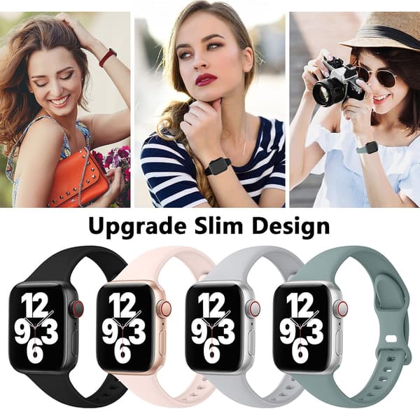 4-pack Slim Bands Compatible with Apple Watch Bands 38mm 40mm