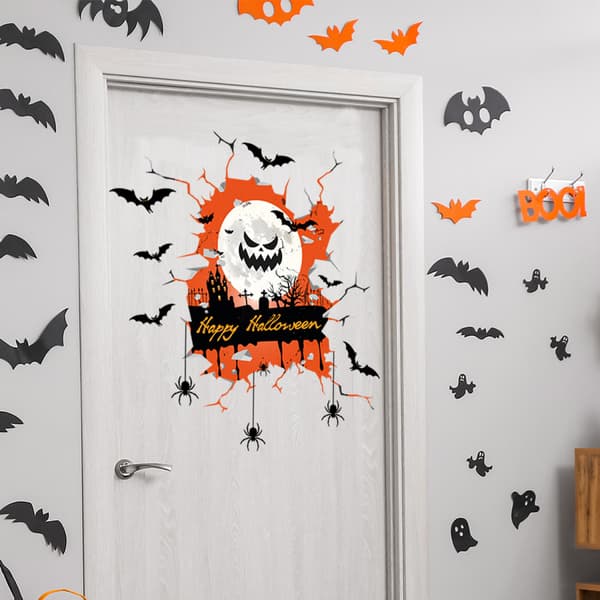 #Skummel Halloween Veggdekorasjon 30 x 30 cm#