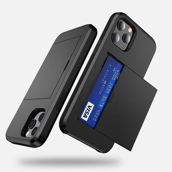 Etui med kortplads iPhone 12 Mini Sort