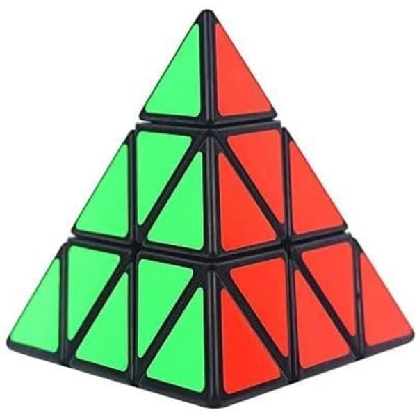Musta taustatarra pyramidi kuutio palapeli - lapsille ja aikuisille