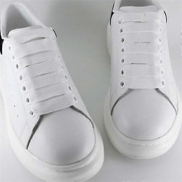 3 väriä 1,5 cm leveät kengännauhat Unisex polyesterikengännauhat Tupla valkoinen null white null