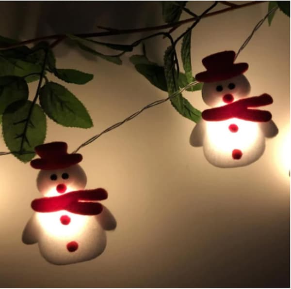Snømann Juletre LED-lyslenke Juledekorasjon