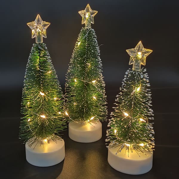 3 stk LED Varmt Lys Lyse Juletræspynt Julefest