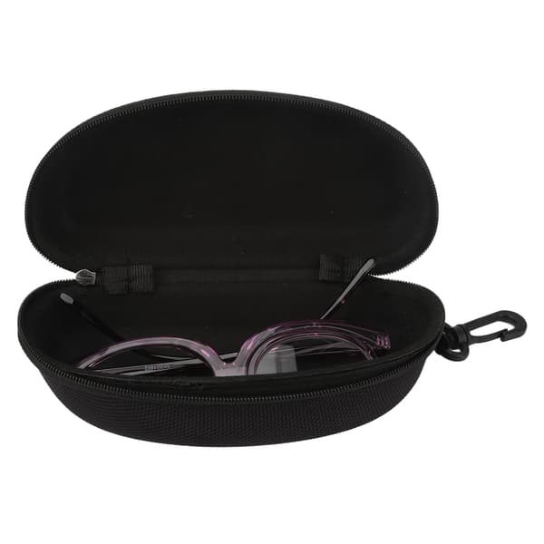 Single-Lens Makeup Glasses Foldable Transparent Purple Frame Rotating Magnifying Cosmetic Glasses +1.50