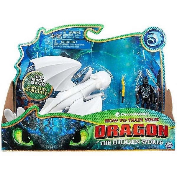 Dragetreneren 3, HIKKE og TANNLØS actionfigur bursdagsgave Hvit White