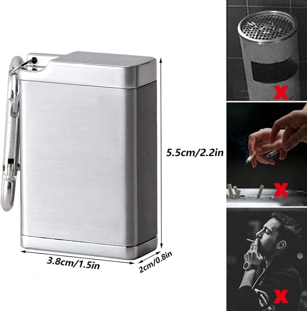 Portable Ashtray Mini Ashtray with Keychain Smokeless Travel Ashtray