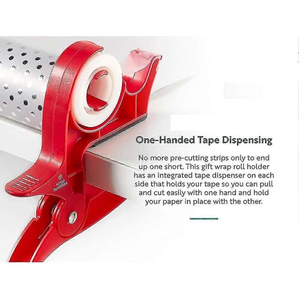 1 Pair Packaging Dispenser Table Model Gift Wrapping Tool Tape Dispenser Paper Roll Holder Grey
