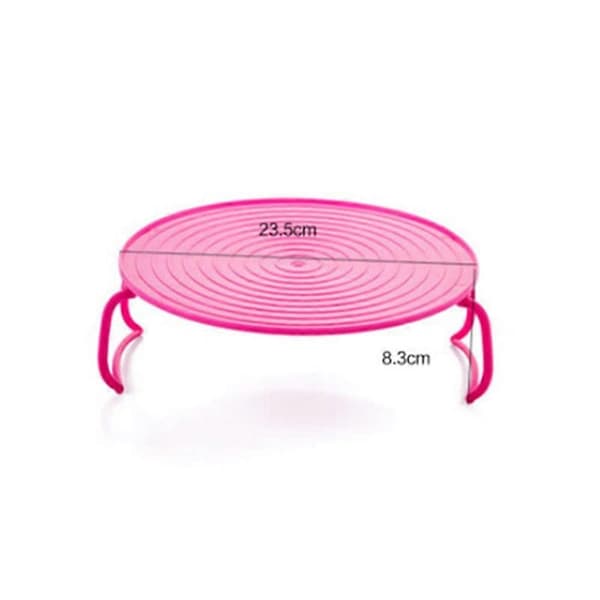2 Pcs Microwave Foldable Tray Steamer Rack Microwave Plate Stacker