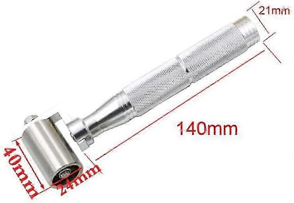 40 mm tapetrulle rustfrit stål håndrulle til kantfuge flad trykrulle