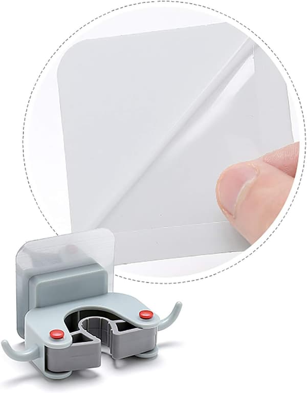 Klistremerke for koster og mopper, veggmontert mopp- og holder for