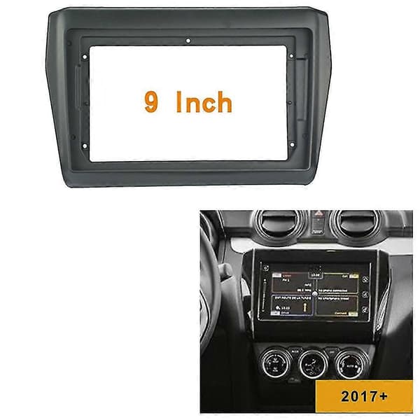 9 tommer 2 Din Bilradiobeslag til Swift 2017+ Stereo Fascia Panel Instrumentbrætmontering Bil Dvd Ram Ki