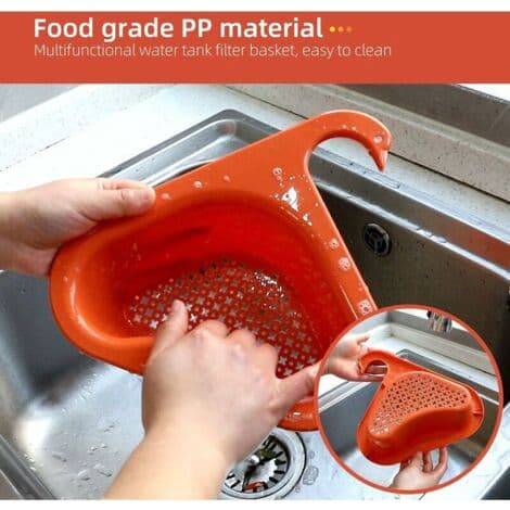 Swan-shaped Kitchen Drain Basket - Multifunctional Hanging Triangular Drain Basket, Easy to Disassemble