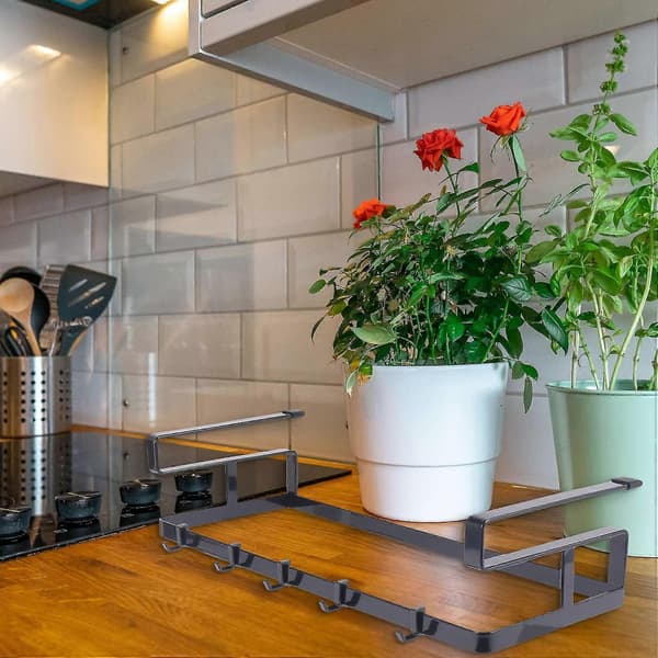 1 pc Cabinet Hanger Shelf Spice Bottle Rack Under-shelf Spice Organizer Wardrobe Organizing Rack Un
