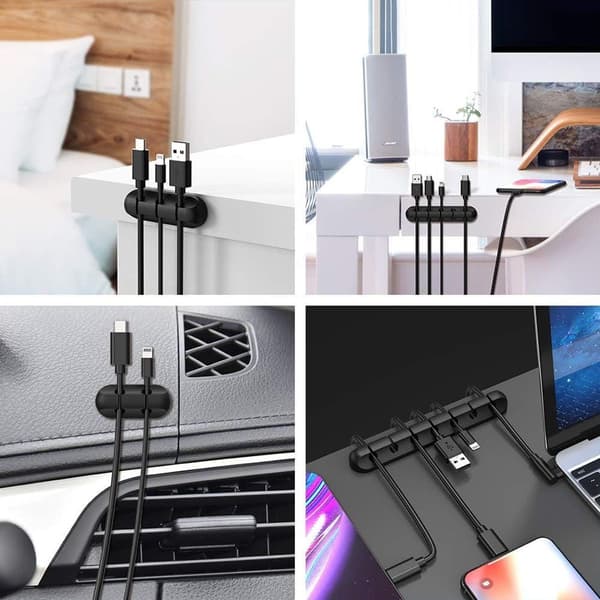 Kabelorganisator, kabelklemmer, kabelholder, kabelhåndtering USB