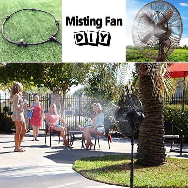 Misting Cooling System, Outdoor Misting System, Misting Kit Ideal for Gazebos Networks Pergolas Pool (10 meters)