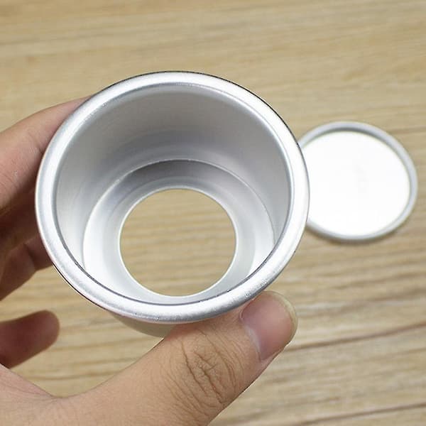6 stk 2-tommers rund minikakeform med løs bunn puddingformer bakeform