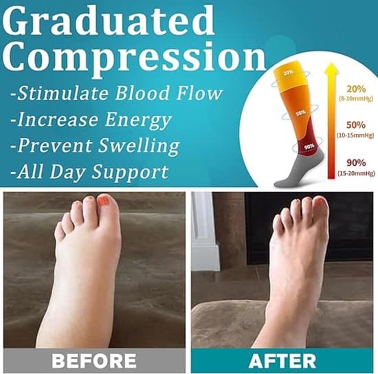 Copper Compression Socks 6-Pack, Graduated Support Knee High for Circulation, Running, Nursing, Sports, Men and Women, L XL