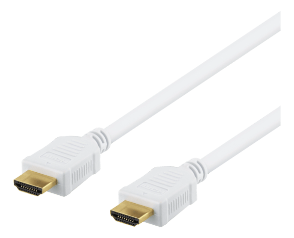 Nopea HDMI-kaapeli, 10 m, Ethernet, 4K UHD, valkoinen Vit