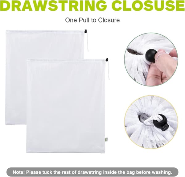 (2-pack) XXL Laundry Net, 50 x 60 cm Large Laundry Bag, Laundry Bag with Drawstring, Reusable Laundry Bag Washing Machine, for Underwear Blouses Shirts