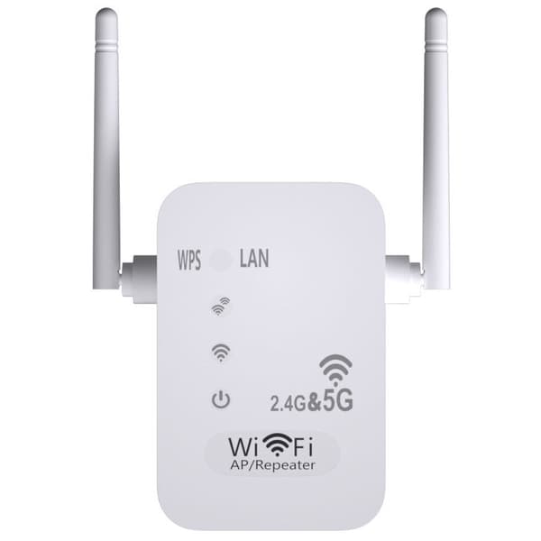 5G + 2.4G 1200Mbps Wireless WiFi Repeater Dual Antenna Signal Amplifier Long Range Extender.
