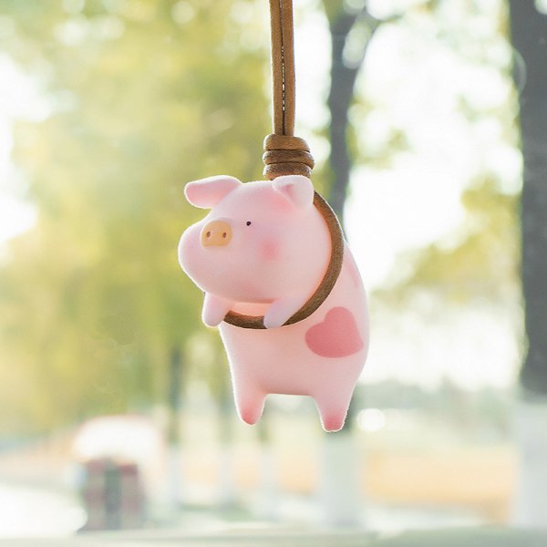 Car Rear View Mirror Pendant Lucky Pig Hanging Car Interior