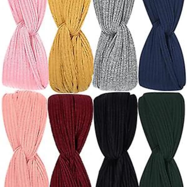 Hårband för kvinnor, 8 st Mode Hårband för kvinnor Tyg Hårband Boho Elastiska Hårband, Håraccessoarer