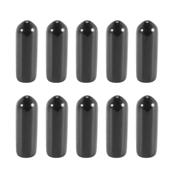 100 Pcs Rubber End Caps 4mm ID PVC Round Tube Bolt Cover Screw Thread Protectors.