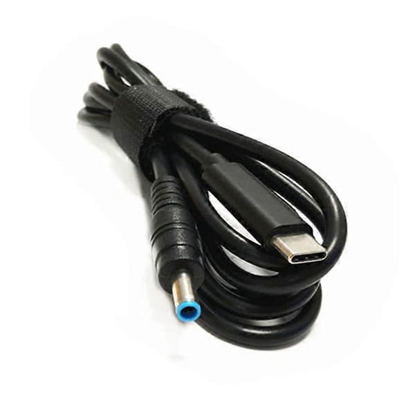 USB Type-C PD Strømforsyningsadapterkonverterer til 4.5x3.0 DC-plugg ladekabel for HP bærbar PC laderkontakt db