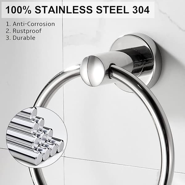 Håndklædeholder Moderne Stil Rustfrit Stål 304 Forkromede Badeværelsestilbehør (Håndklædeholder)