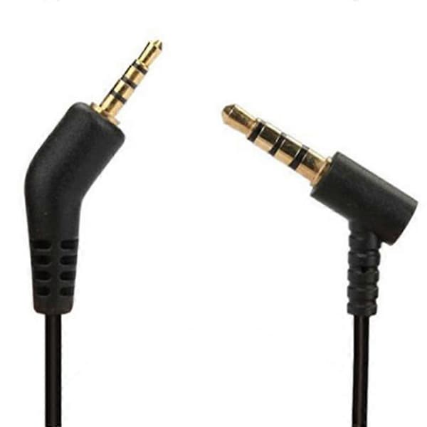 Med mikrofon til Bose QuietComfort QC 3 hovedtelefoner, erstatningslydkabel, sort