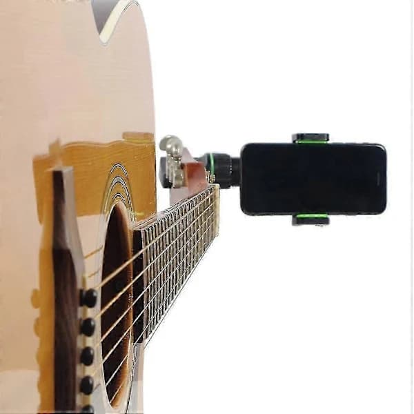 Gitartelefonholder for mikrofonstativ, telefonholder for notestativ - 360 graders roterende mikrofontelefonstativ - Bra