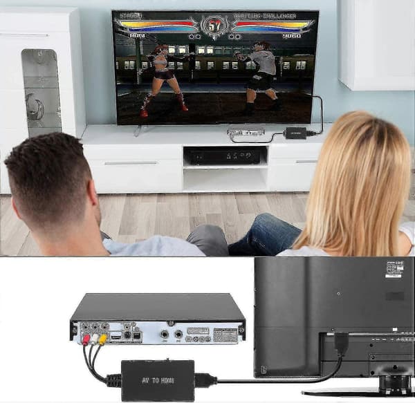 RCA til HDMI-omformer, kompositt til støtte for 1080p PAL [DB]