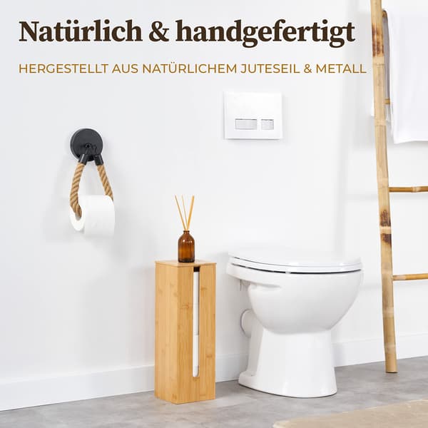 WC-paperiteline ilman porausta, mattamusta - WC-paperiteline